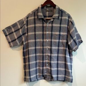 Daniel Cremieux Blue and White Casual Button Down Shirt